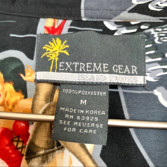 Vintage Black Pin Up Martini Glass Button Up Shirt - Picture 6 of 10